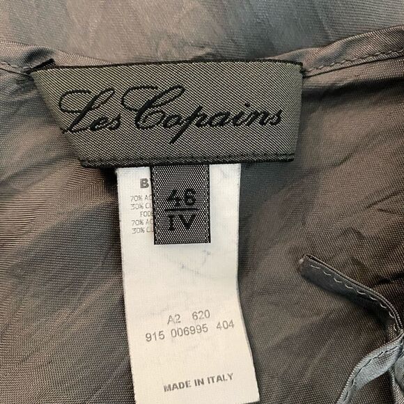 Les Copains Grey Tank Top Sz 46 L Made in Italy Minimalist Cami - Picture 4 of 4